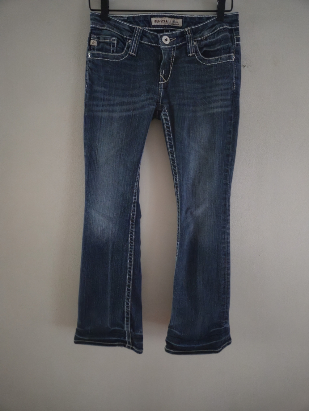 Big Star Women’s Dark Blue Super Low Rise Bootcut Jeans